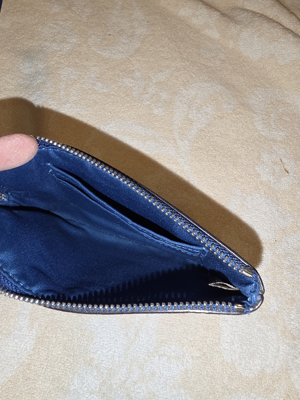 Coach Royal Blue Leather Wristlet - Picture 4 of 4